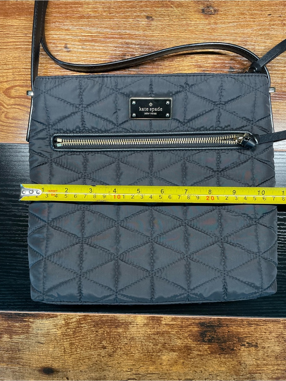 Kate Spade New York Black Quilted Crossbody Shoulder Bag Women's - Picture 8 of 8